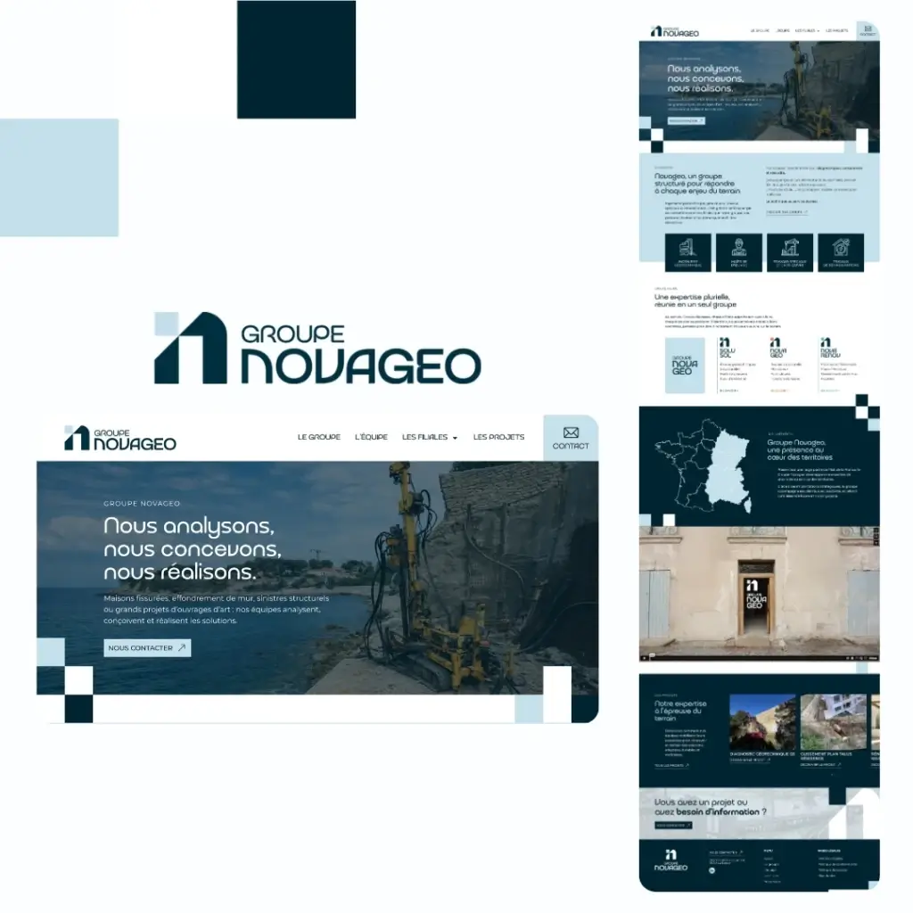 Capture création site vitrine Groupe Novageo