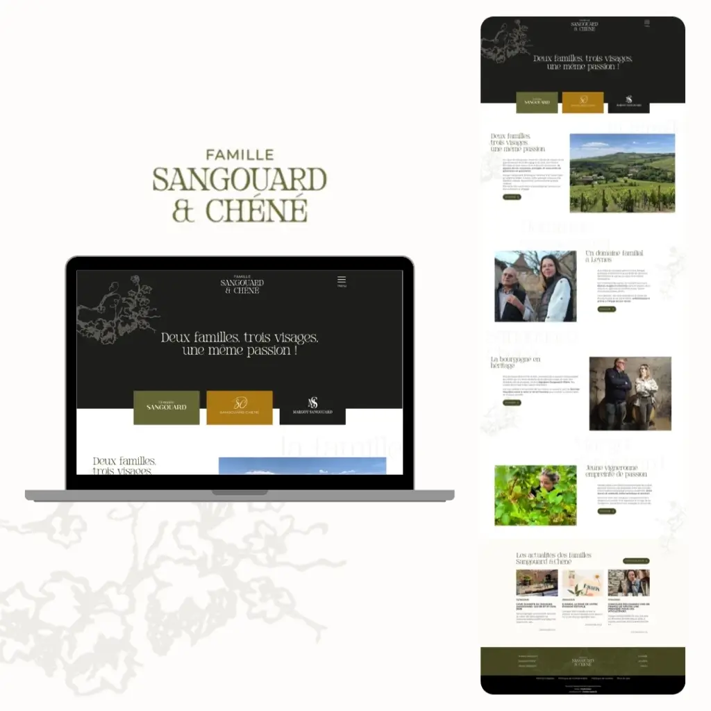 Capture création site web vignerons